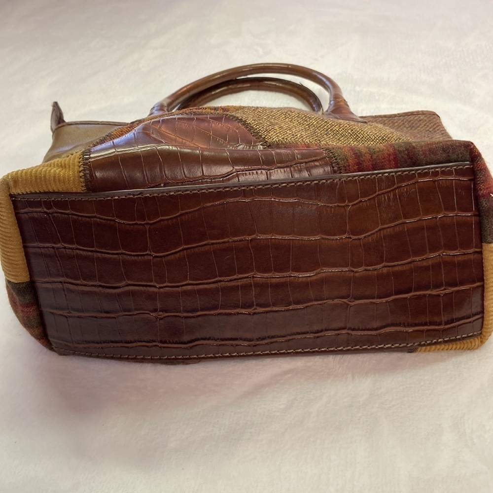 Patchwork Shoulder Bag Mixed Media EUC - image 8